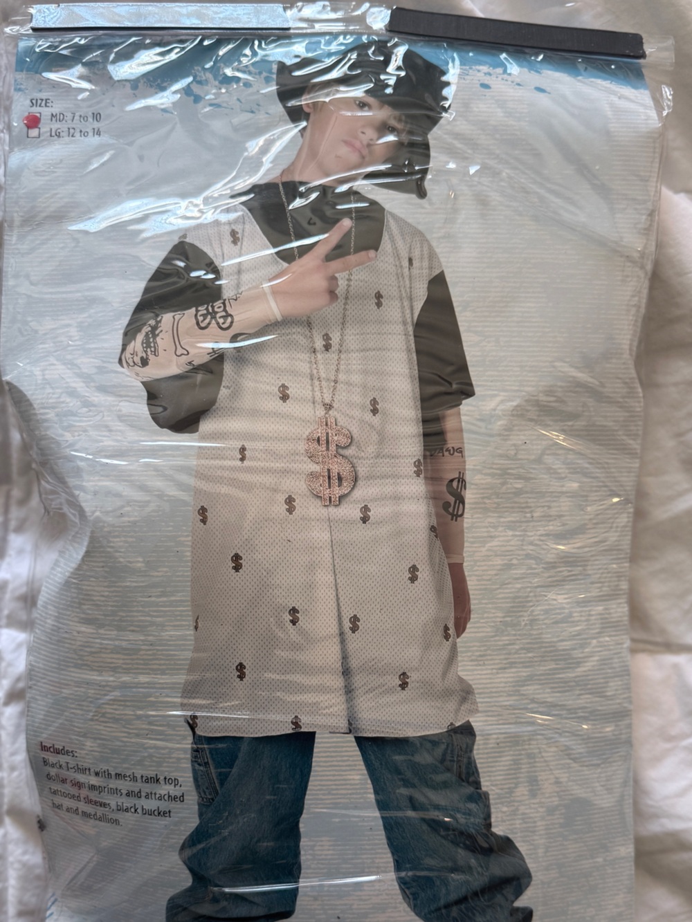 Brand New Boys Size Medium (7-10) Hip-Hop Rapper Halloween Costume